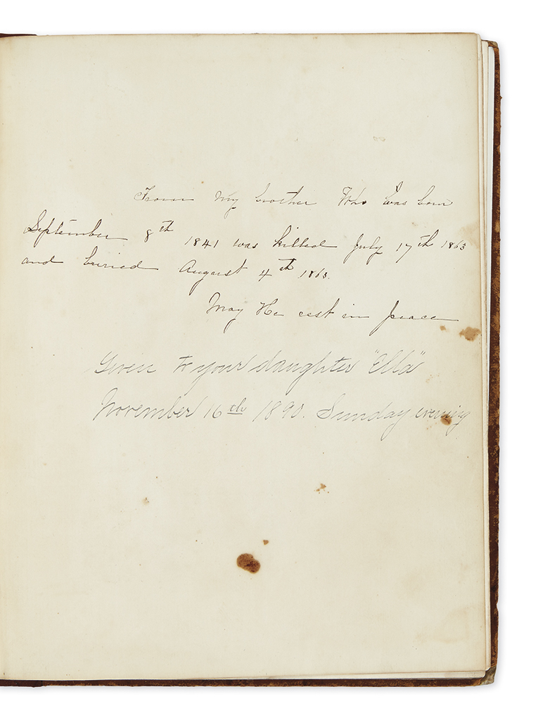 (JUDAICA.) Autograph album kept by Clara Hirsh of Richmond, Virginia before and during the war.